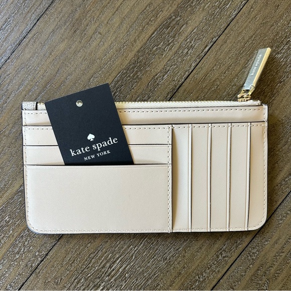 Kate Spade Spade Flower Zip Cardholder Wallet - Beige & Cream - Picture 4 of 12